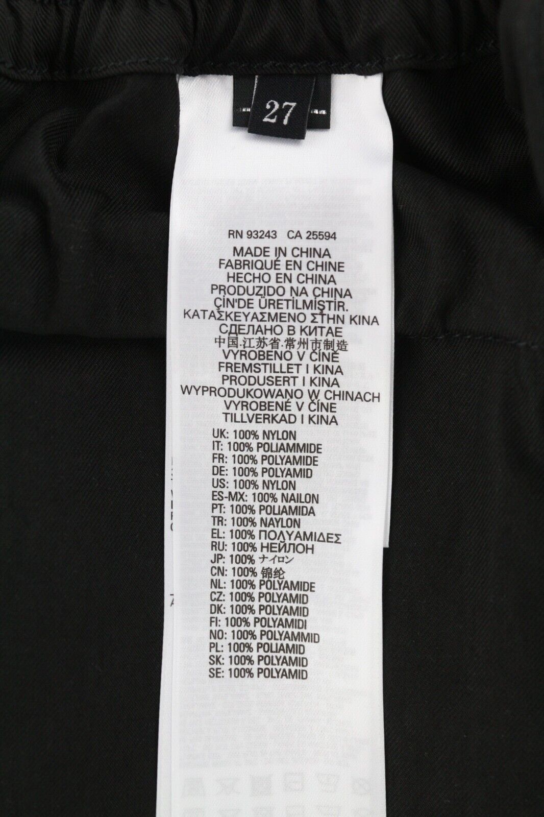 DIESEL O-Mirta-NL Womens Skirt W27 Black Elastic Waist Patch Pockets Zip RRP275