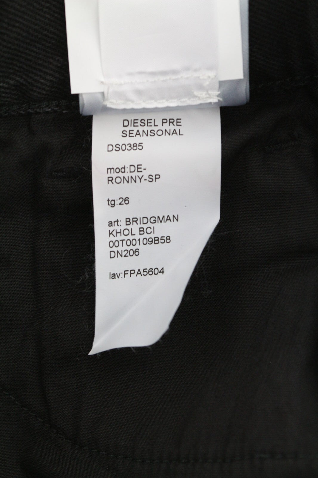 DIESEL De-Ronny-Sp Womens Skirt W26 Black Denim Belted Washed Back Split