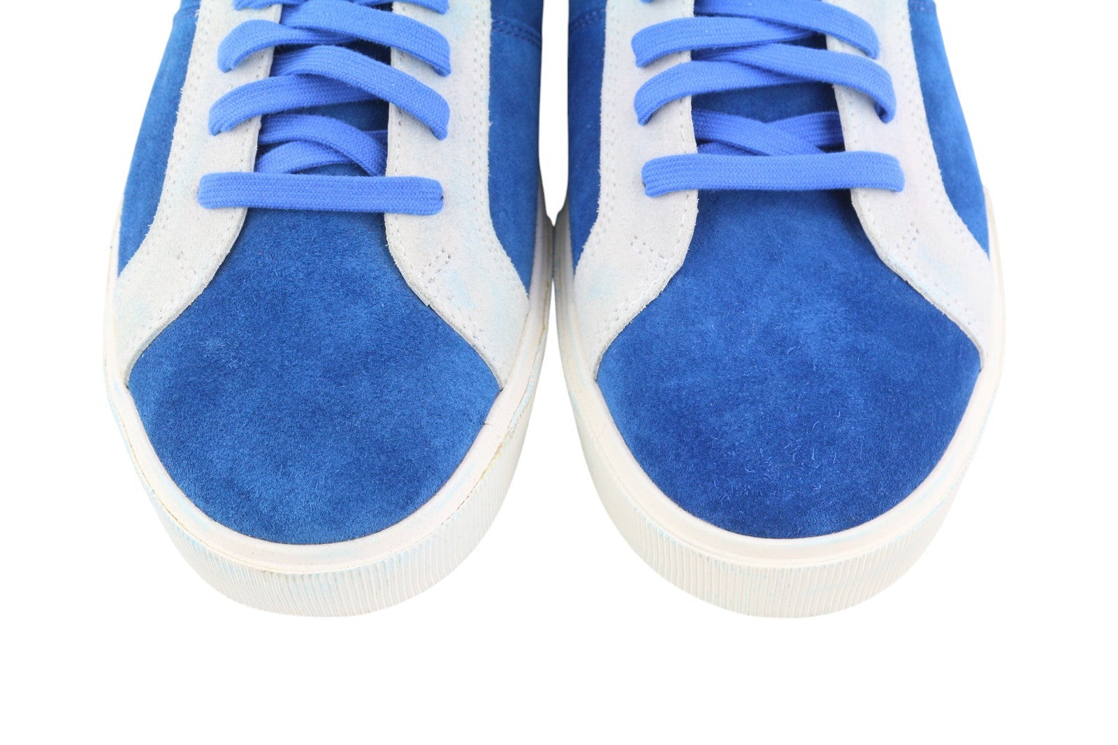 DIESEL S-Mydori LC Men Sneakers EU46 Blue Suede Leather Almond Toe Low RRP€200