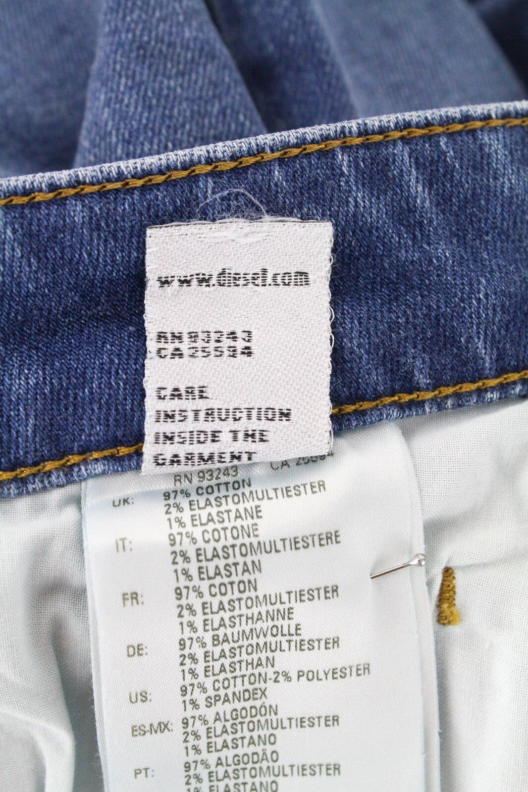 DIESEL  D-Bazer 083AX Men's Jeans W29/L30 Blue Distressed Stretch Cotton Taper