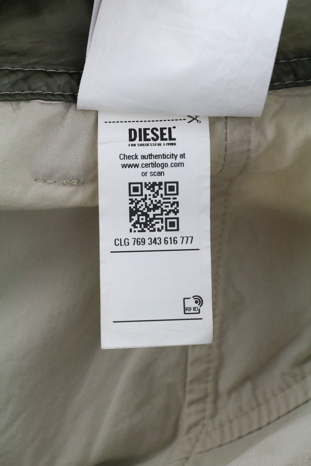 DIESEL O-Kylie-A Womens Skirt W26 Military Green Patch Pockets Zipp Mini RRP€195