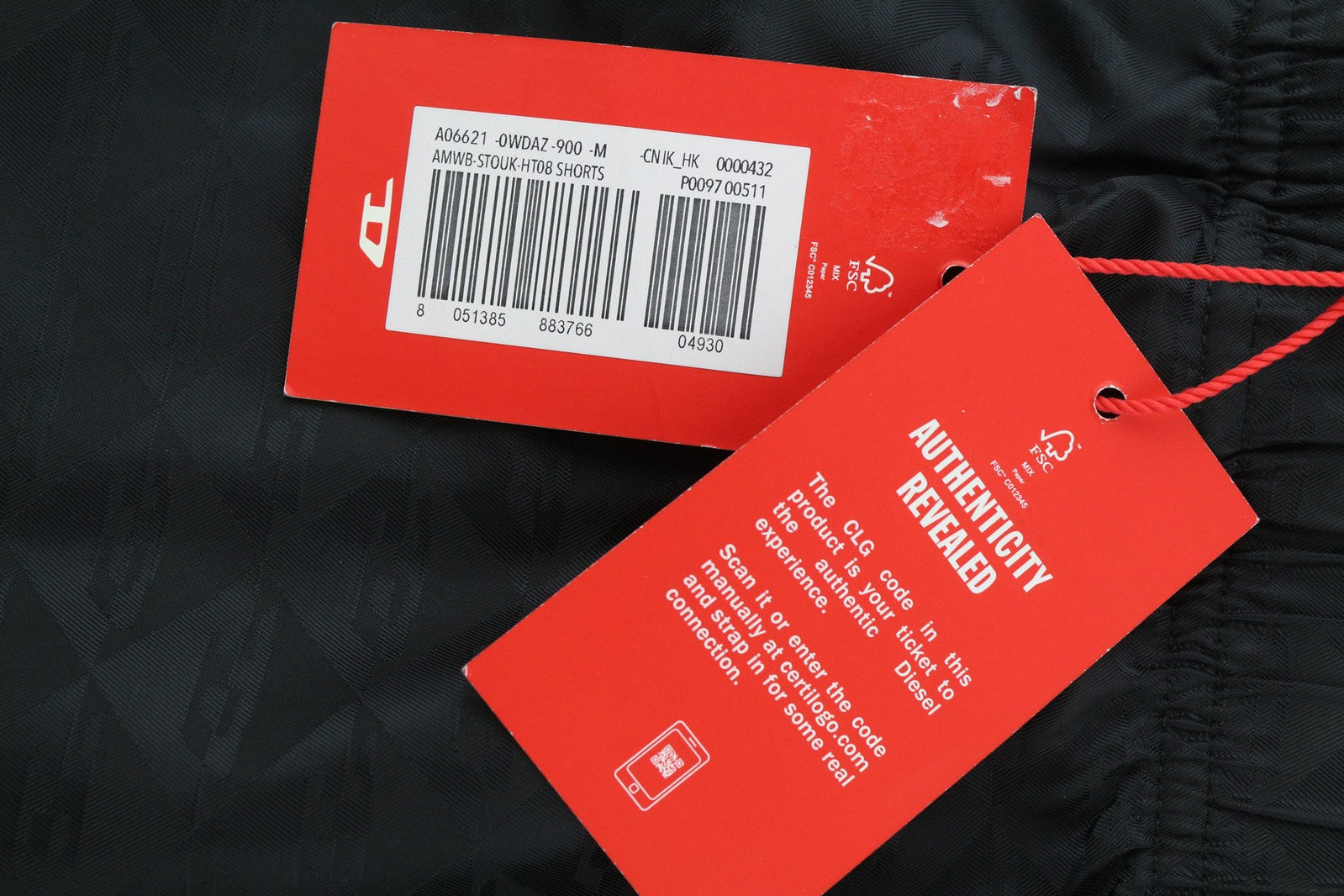 DIESEL AMWB-Stouk-HT08 Mens Shorts M 55DSL Sport Elastic Waist Black RRP€95