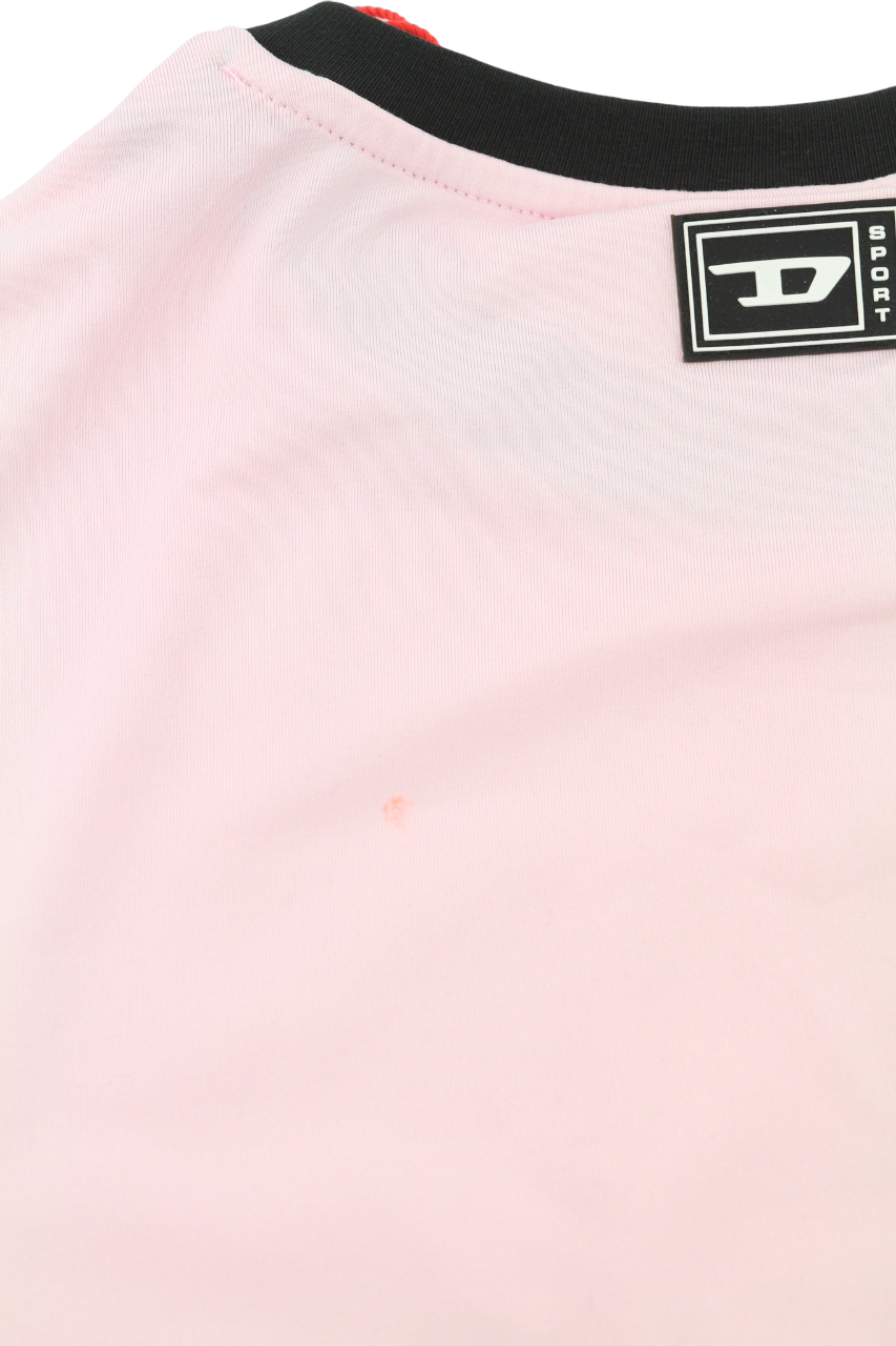 DIESEL Awtee-Boursty-WT1 Womens T-Shirt M Pink Short Sleeve Crew Cropped RRP€65