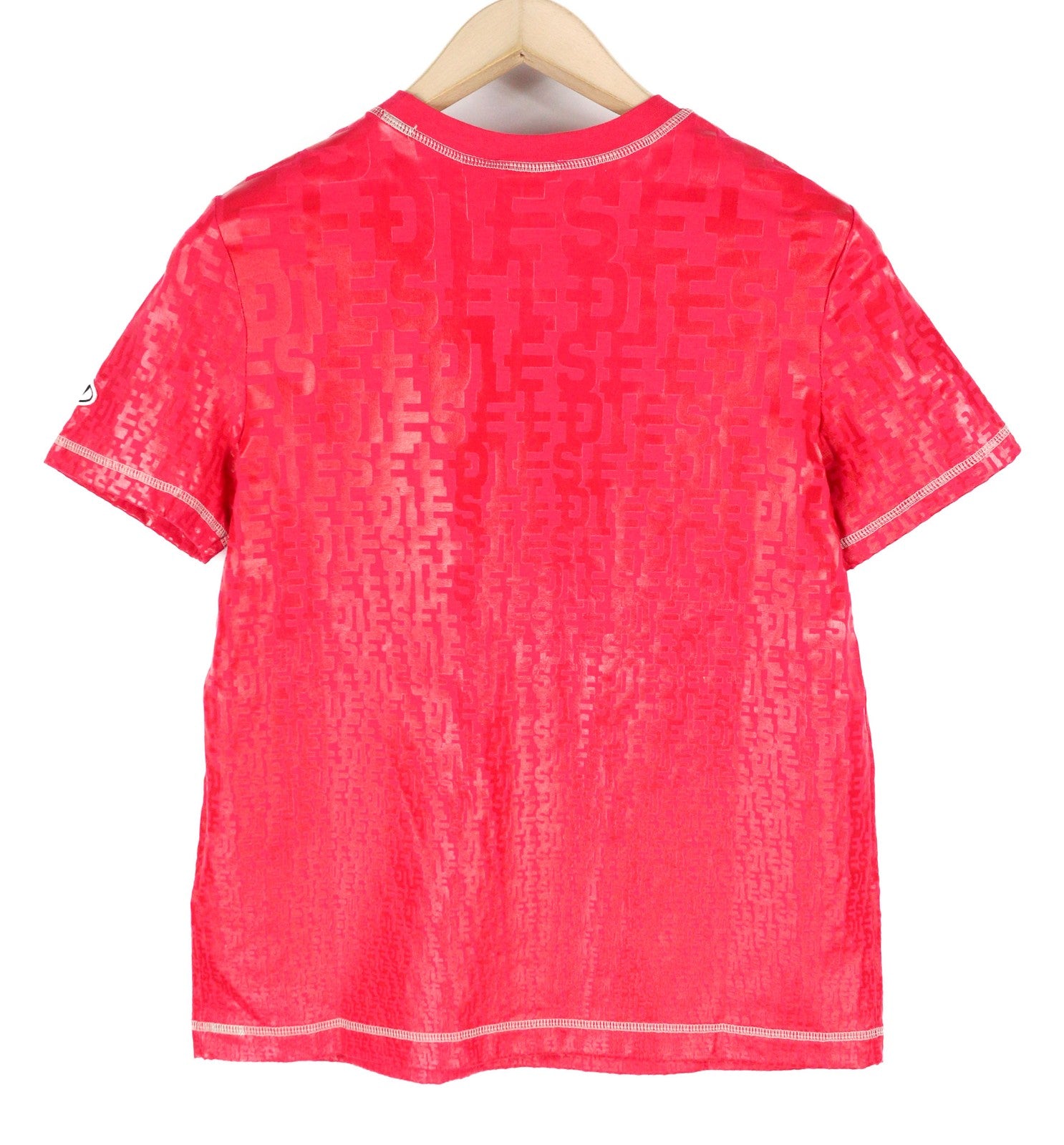 DIESEL T-Reg-Mon Womens T-Shirt S Purple Short Sleeve Crew Neck Shiny RRP€125