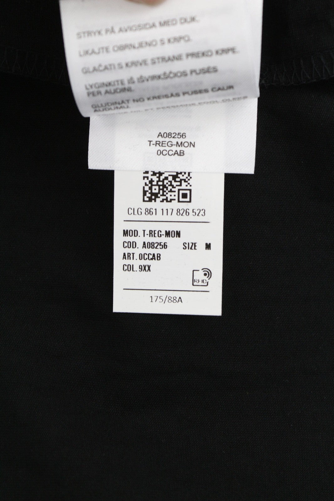 DIESEL T-Reg-Mon Womens T-Shirt M Black Short Sleeve Crew Neck Shiny RRP€125