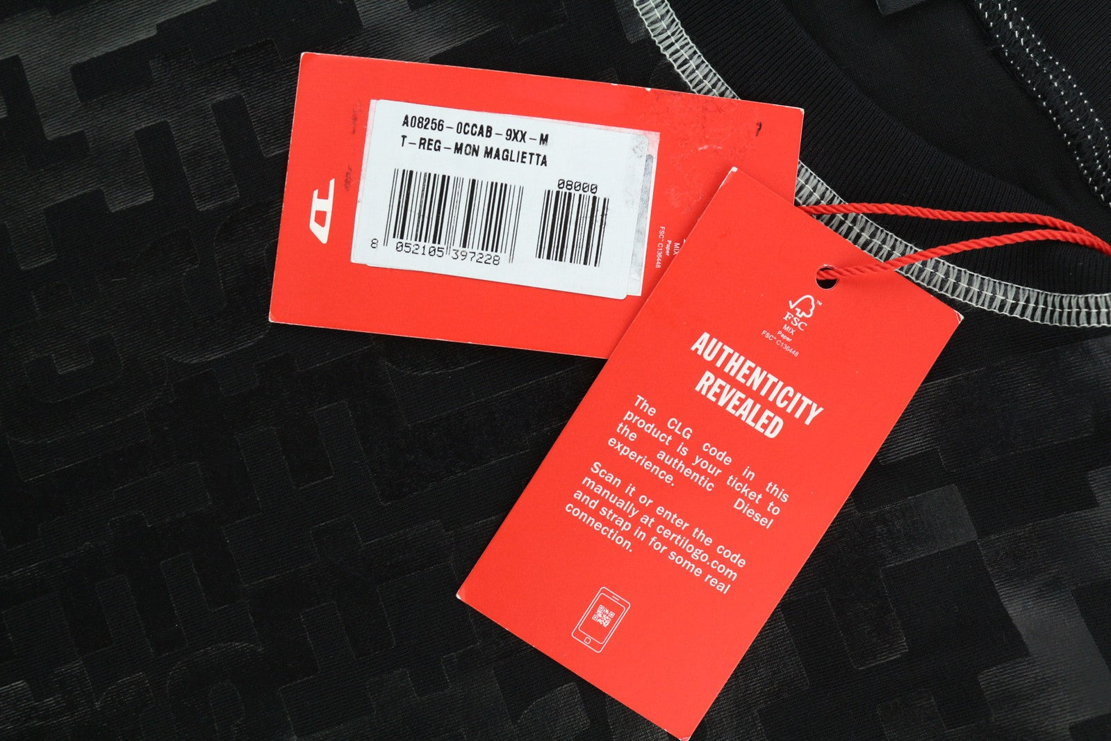 DIESEL T-Reg-Mon Womens T-Shirt M Black Short Sleeve Crew Neck Shiny RRP€125