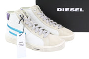 DIESEL S-Mydori ML W Women Sneakers EU37 White Leather Mid Top Laced RRP€220