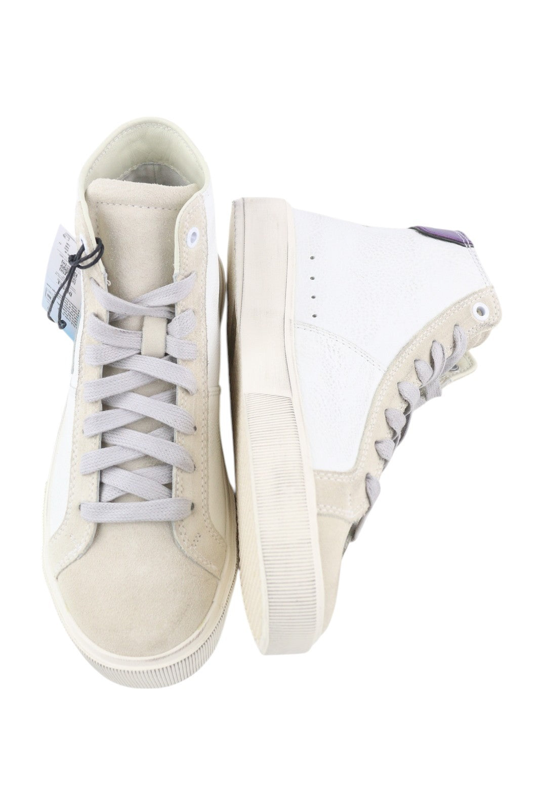 DIESEL S-Mydori ML W Women Sneakers EU37 White Leather Mid Top Laced RRP€220