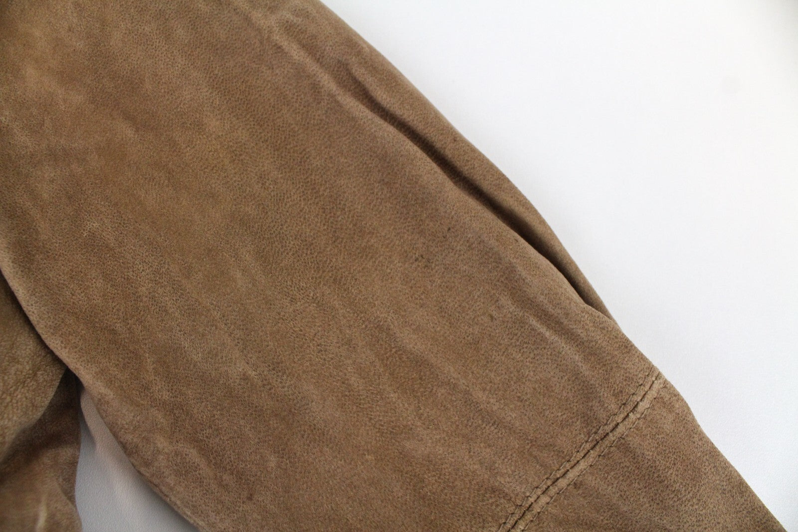 REPLAY Women's Brown Suede Lambskin Jacket XS Long Sleeve Zipped Lined