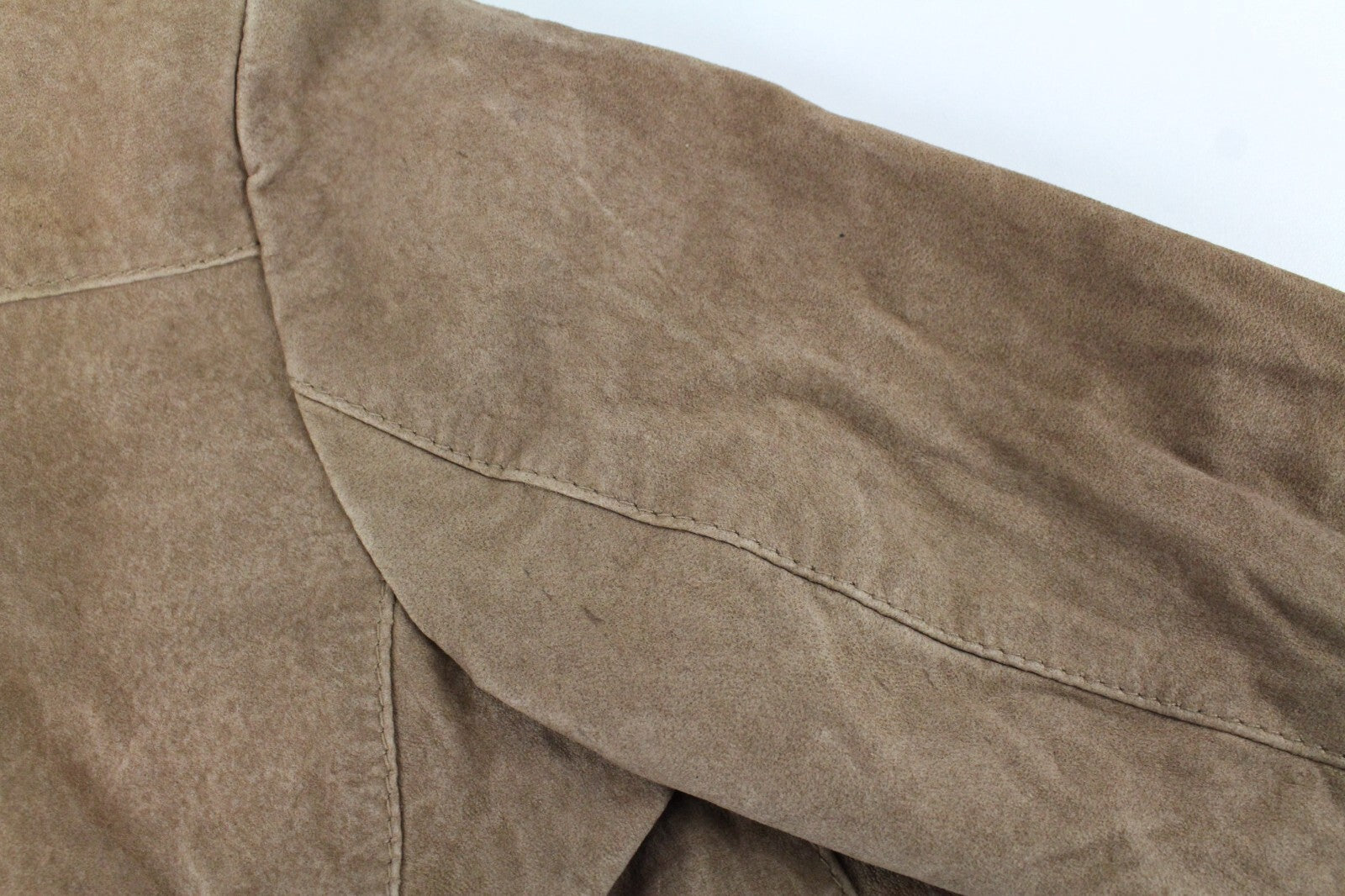 REPLAY Women's Brown Suede Lambskin Jacket XS Long Sleeve Zipped Lined