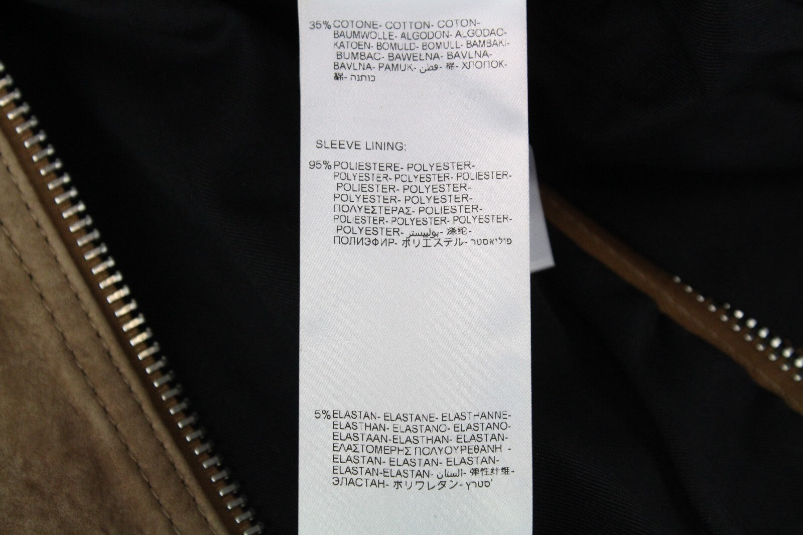 REPLAY Women's Brown Suede Lambskin Jacket XS Long Sleeve Zipped Lined