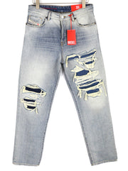 DIESEL 1955 09C90 Men Jeans W32/L32 Regular High Waist Straight Distress RRP€295