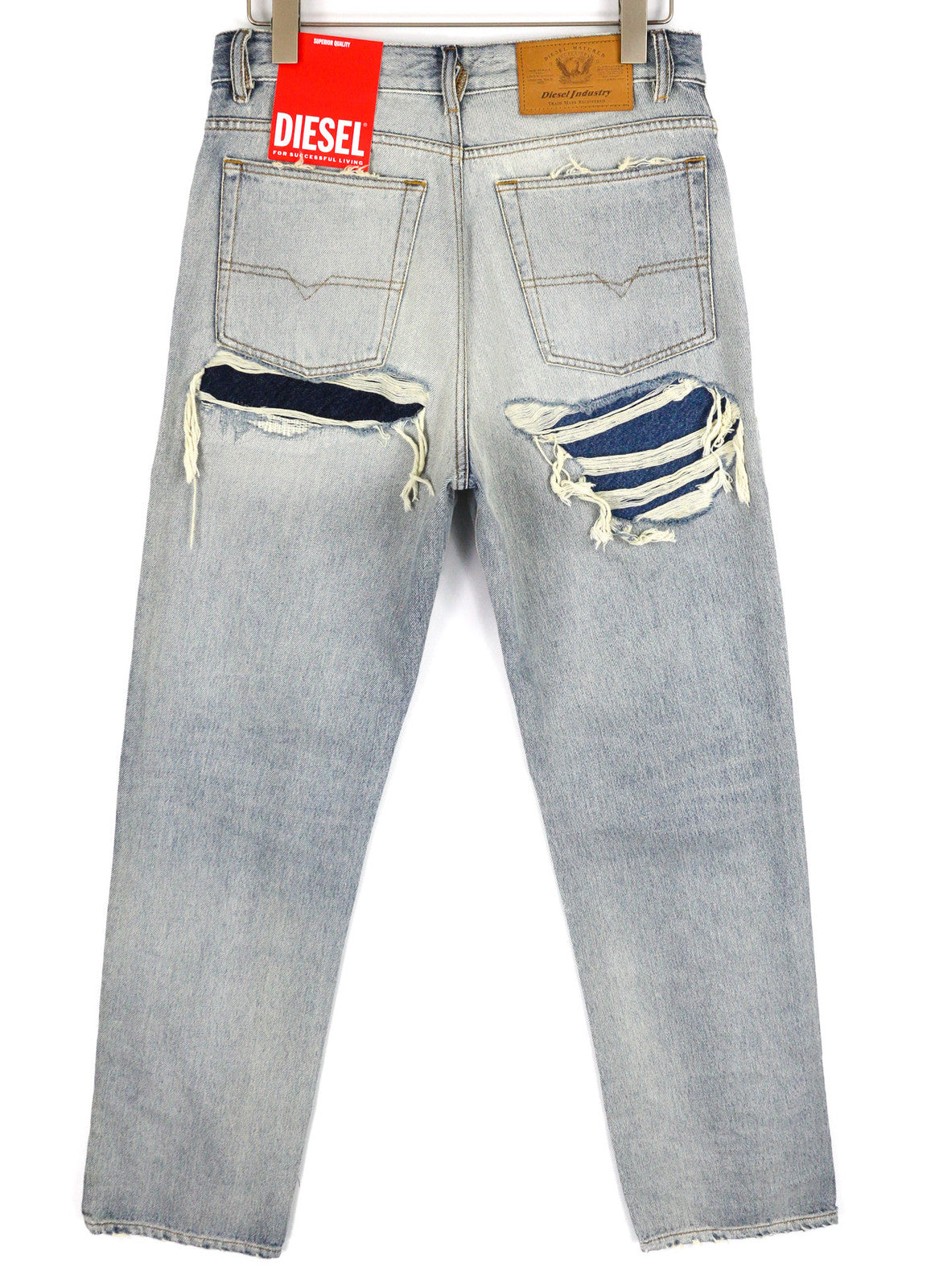 DIESEL 1955 09C90 Men Jeans W32/L32 Regular High Waist Straight Distress RRP€295