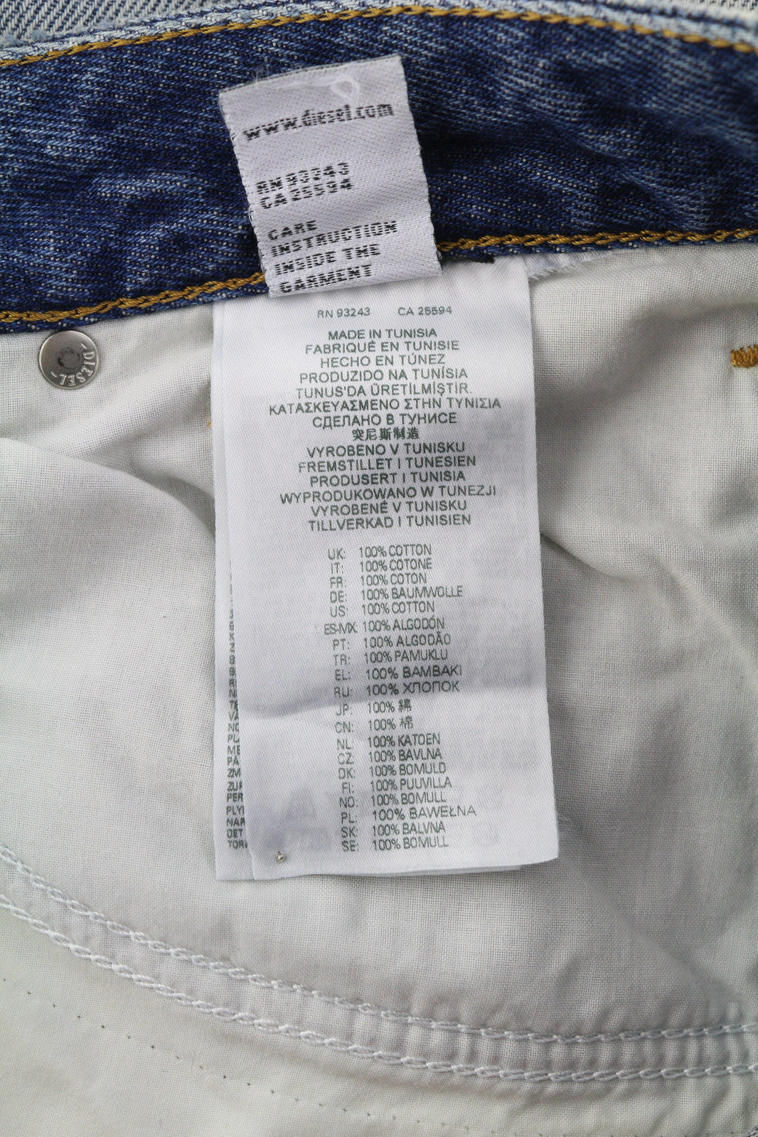 DIESEL 1955 09C90 Men Jeans W31/L30 Regular High Waist Straight Distress RRP€295