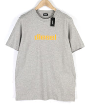 DIESEL T-Just-N45 Men T-Shirt M Short Sleeve Crew Collar Melange Grey Casual
