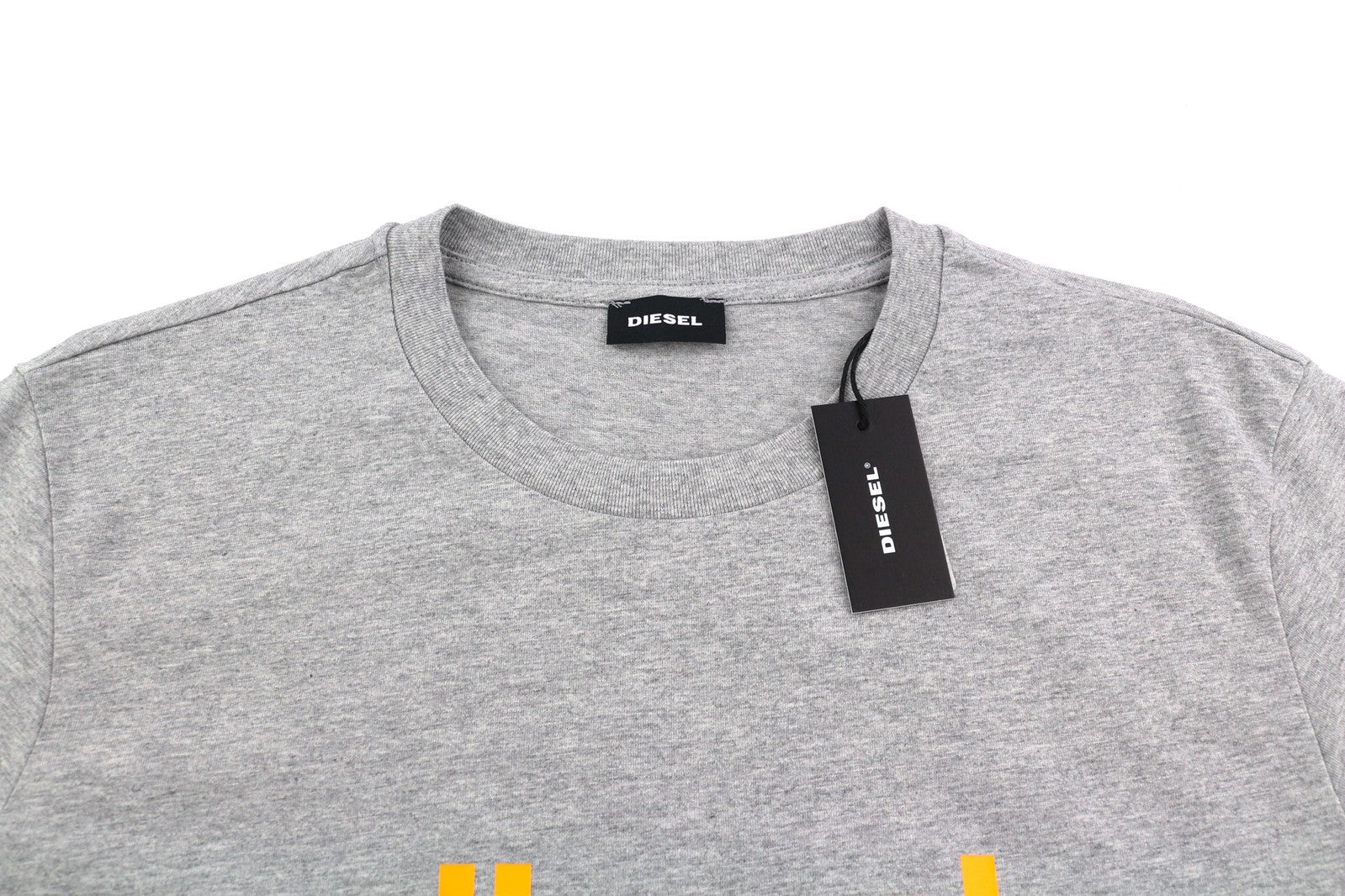 DIESEL T-Just-N45 Men T-Shirt M Short Sleeve Crew Collar Melange Grey Casual