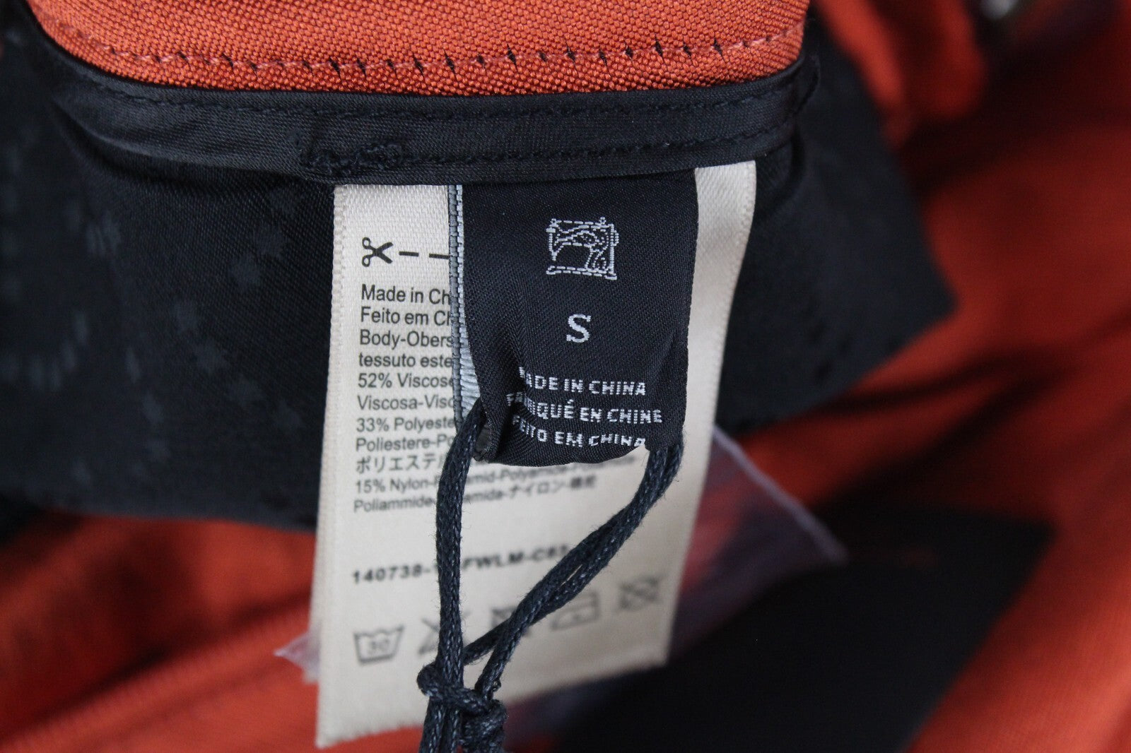 MAISON SCOTCH Women Trousers S Orange Cropped Casual Classic with Side Stripe