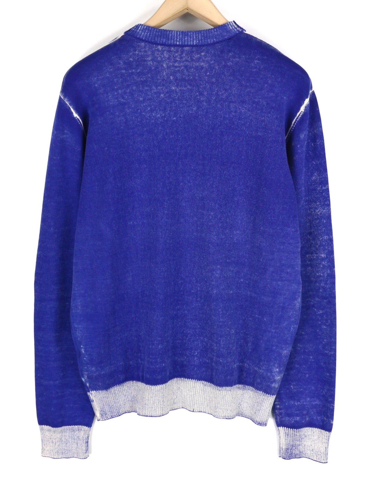 DIESEL K-Larence Mens Jumper M Washed Blue Pullover Crew Neck RRP€225