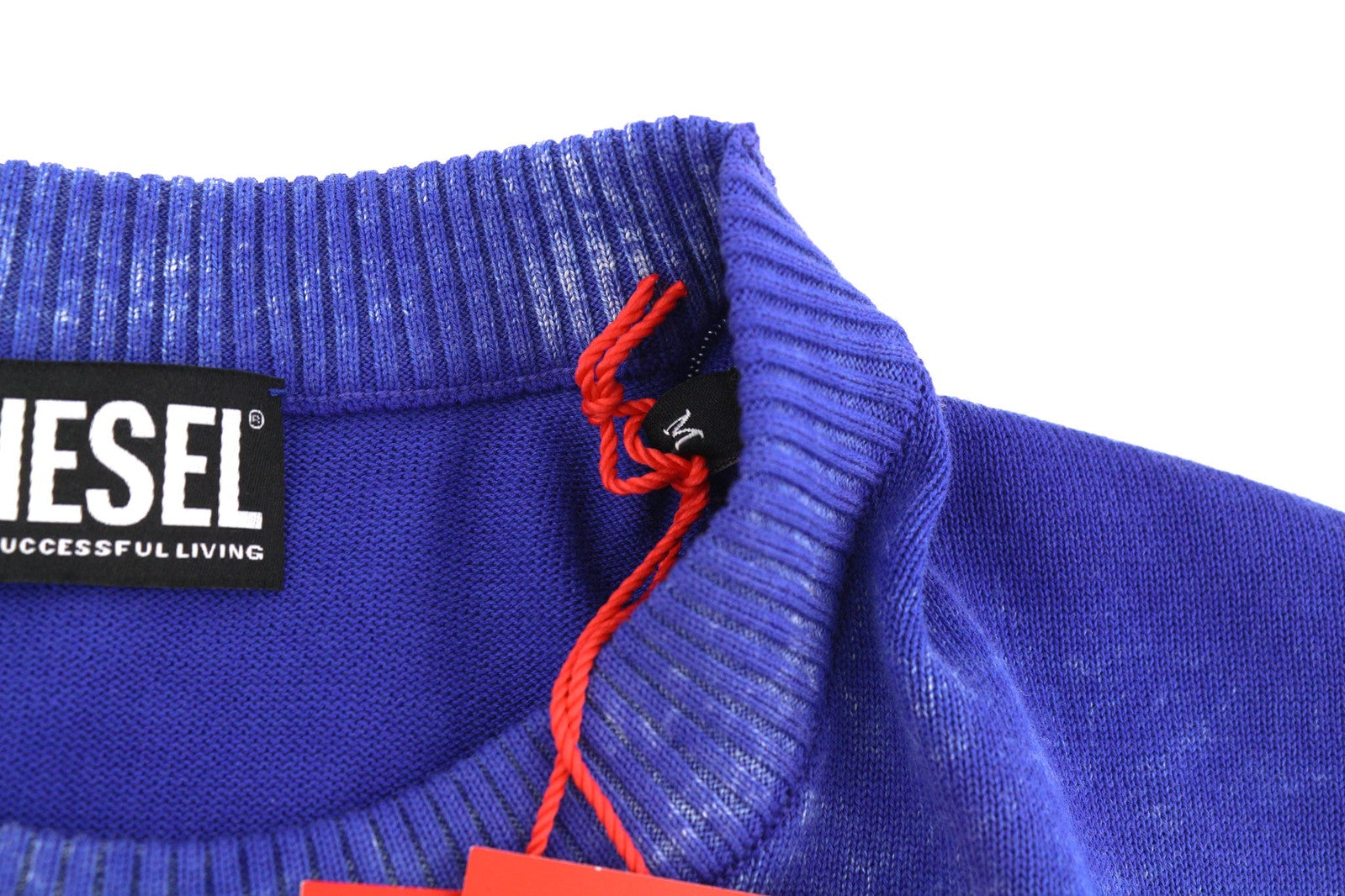 DIESEL K-Larence Mens Jumper M Washed Blue Pullover Crew Neck RRP€225