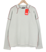 DIESEL S-Molock Mens Sweatshirt M Light Grey Pullover Oversizedd RRP€195