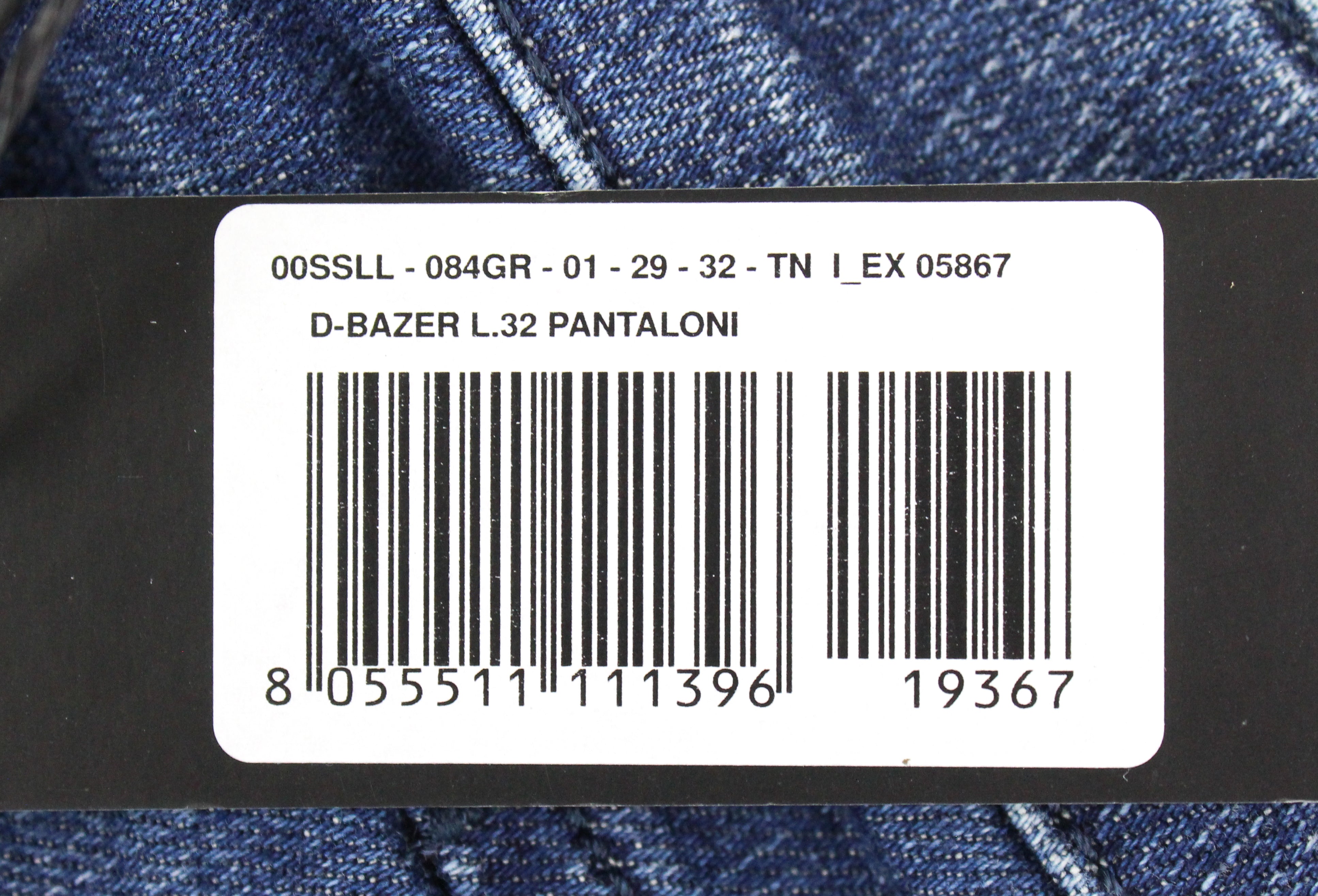 DIESEL  D-Bazer 084GR Men's Jeans W29/L32 Blue Button-Fly Cotton Stretch Taper