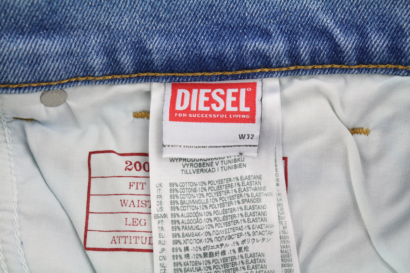 DIESEL 2005 D-Fining 9B92S Men Jeans W32/L32 Regular Mid Waist Tapered RRP€160