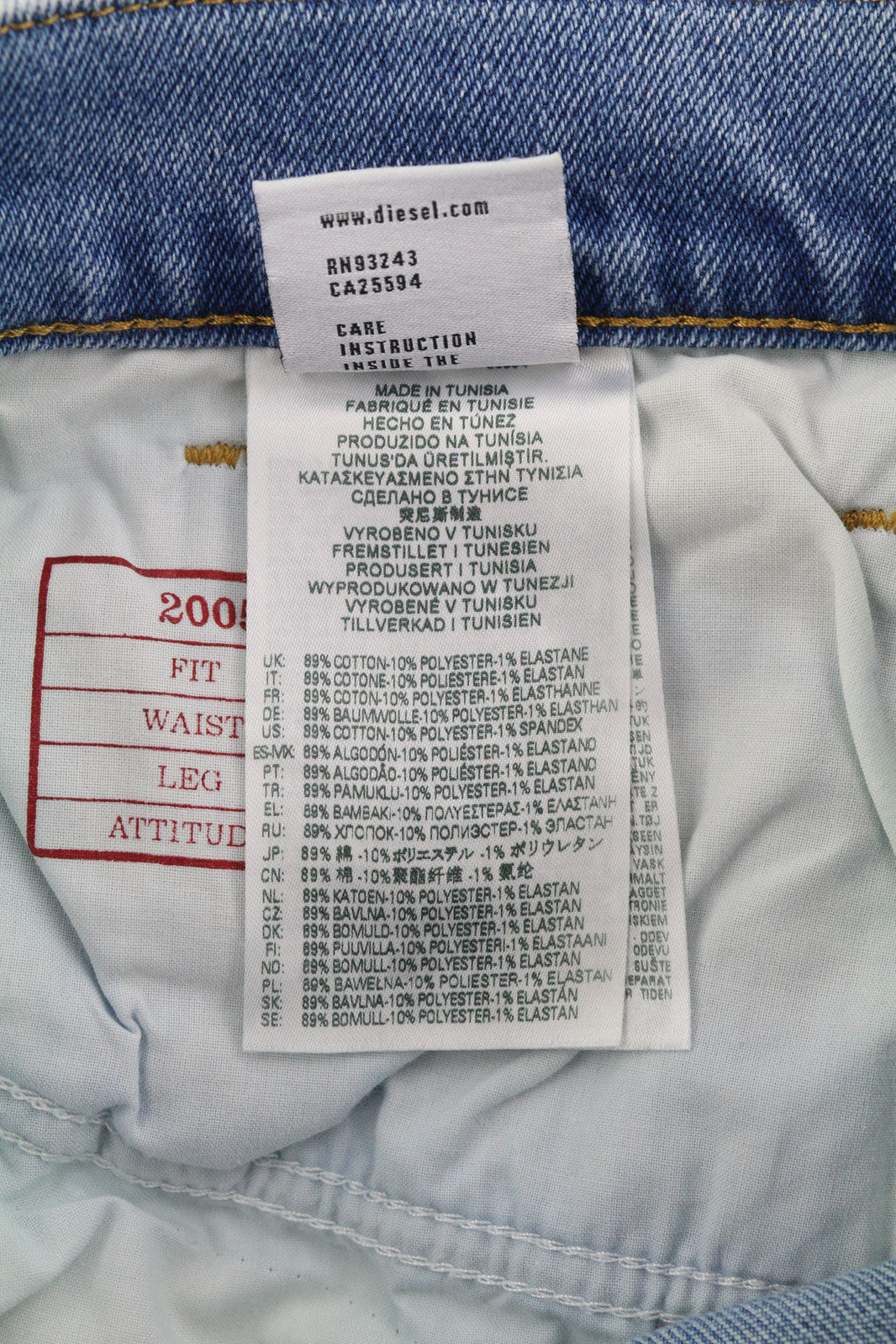 DIESEL 2005 D-Fining 9B92S Men Jeans W32/L32 Regular Mid Waist Tapered RRP€160