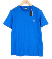 DIESEL T-Diegos-E2 Men T-Shirt L Short Sleeve Crew Neck Tricot Logo Casual Blue
