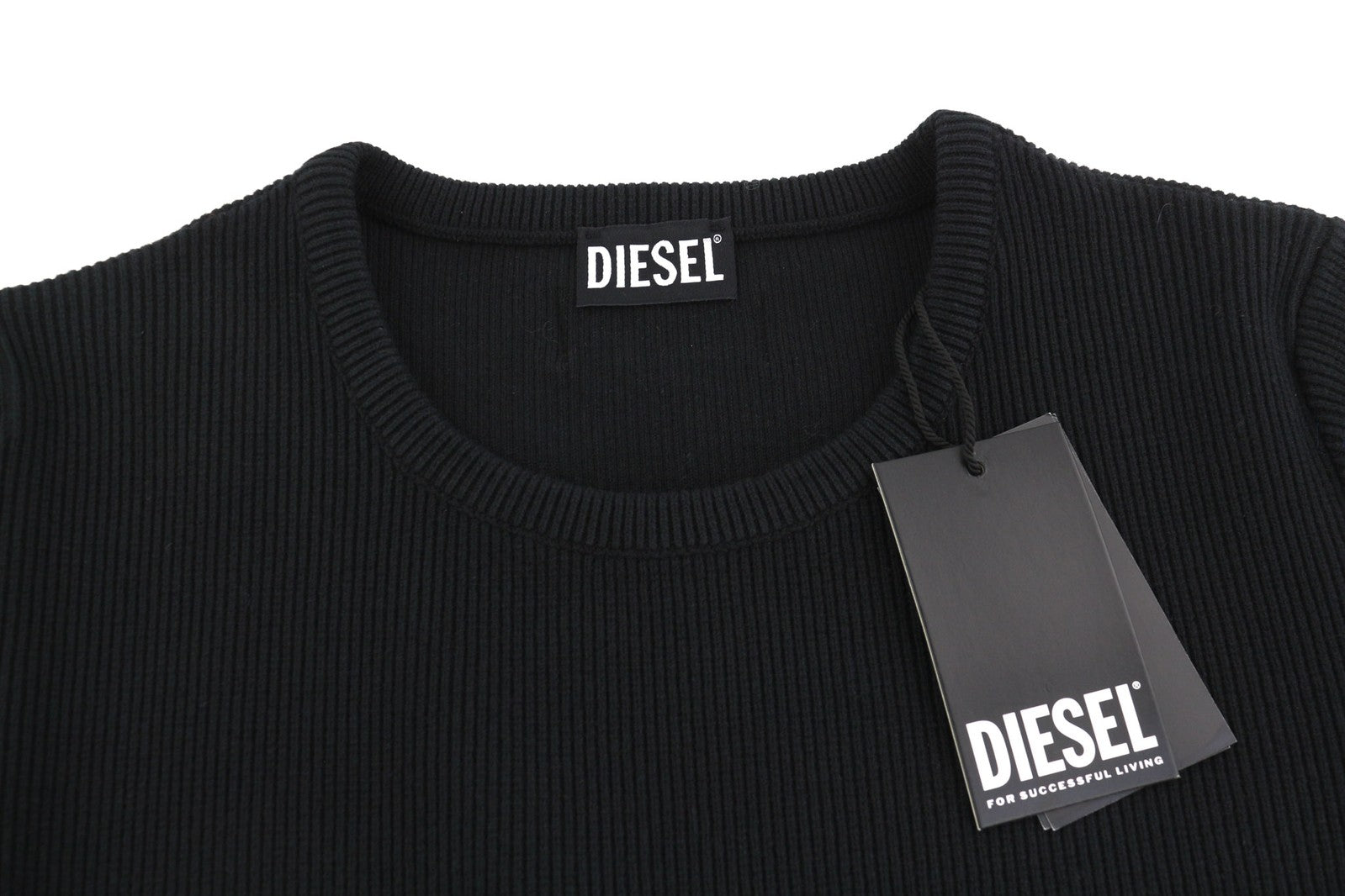 DIESEL M-Ariannenew Womens Jumper L Black Pullover Crew Neck Tight-Knit RRP€175