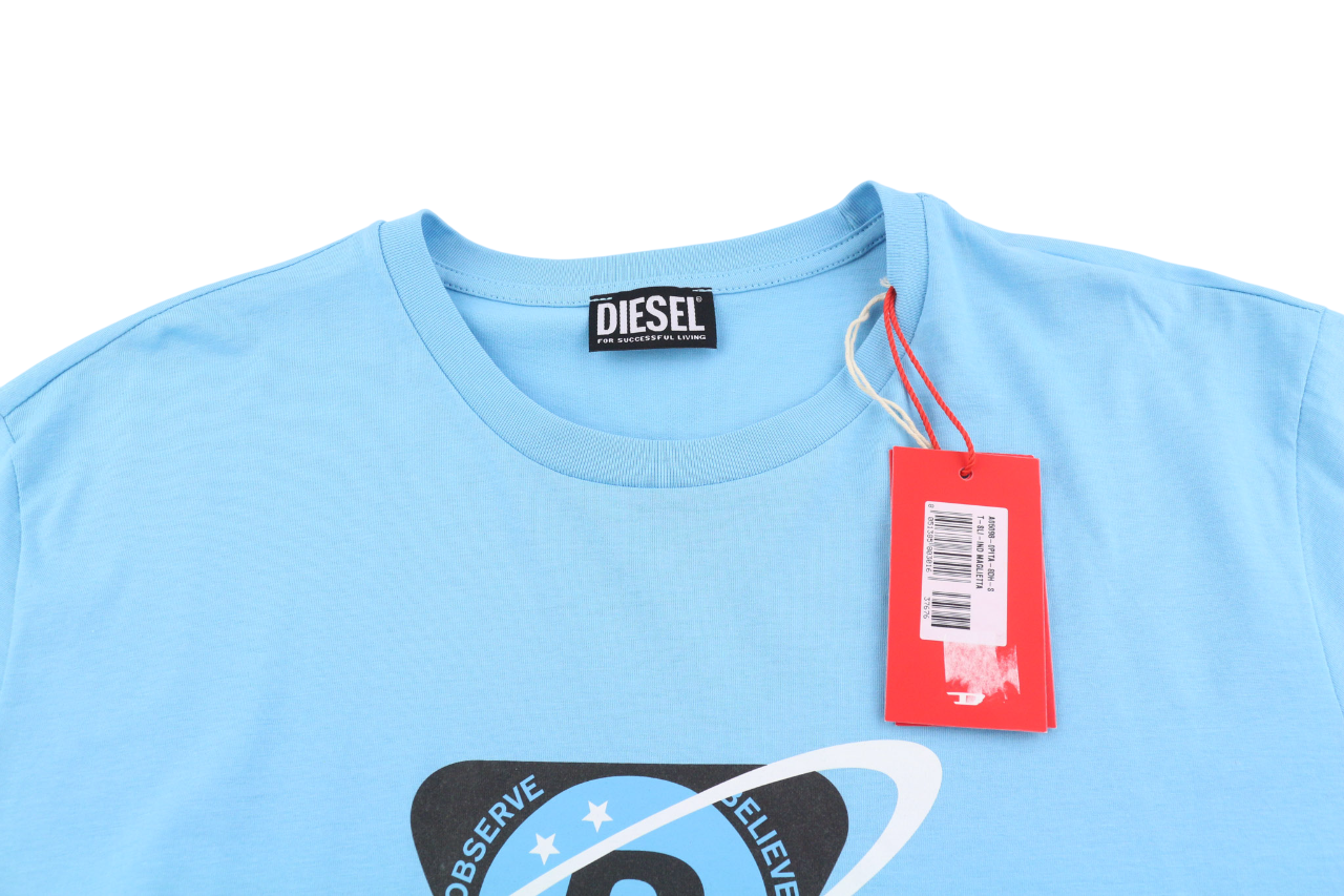 DIESEL T-Diegos-K24 Men T-Shirt 3XL Short Sleeve Crew Neck Tricot Logo Casual