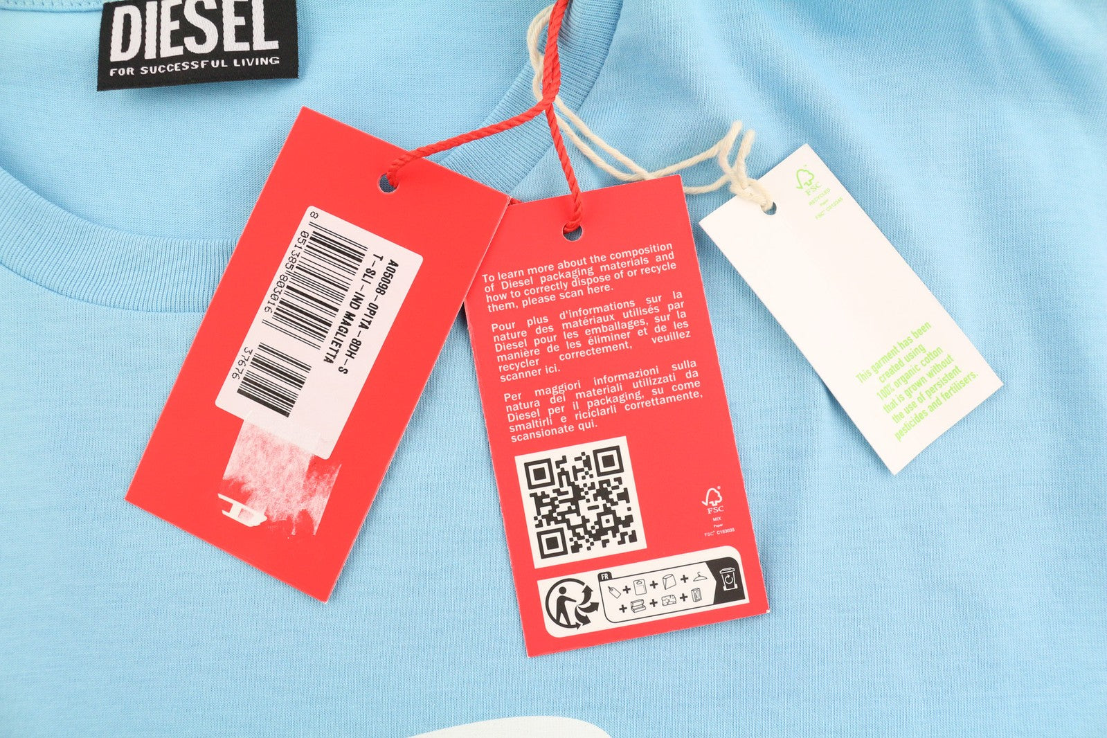 DIESEL T-Diegos-K24 Men T-Shirt 3XL Short Sleeve Crew Neck Tricot Logo Casual