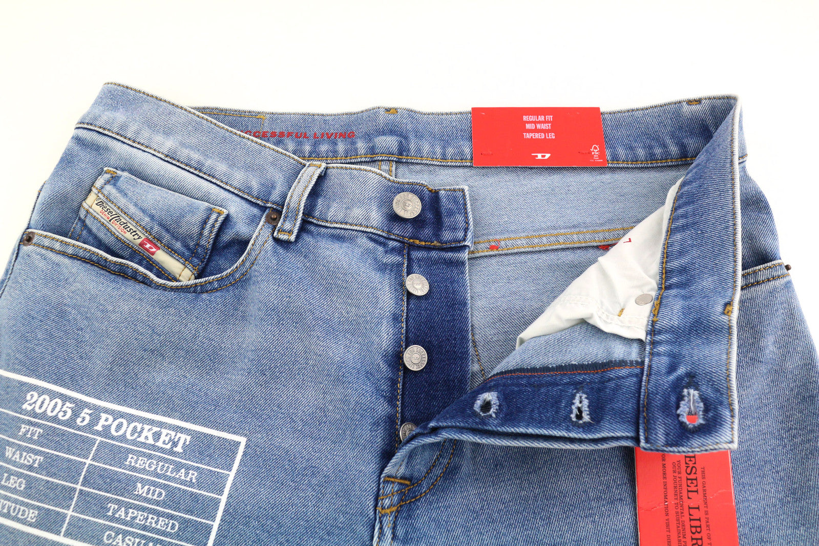 DIESEL 2005 D-Fining 9B92S Men Jeans W32/L32 Regular Mid Waist Tapered RRP160