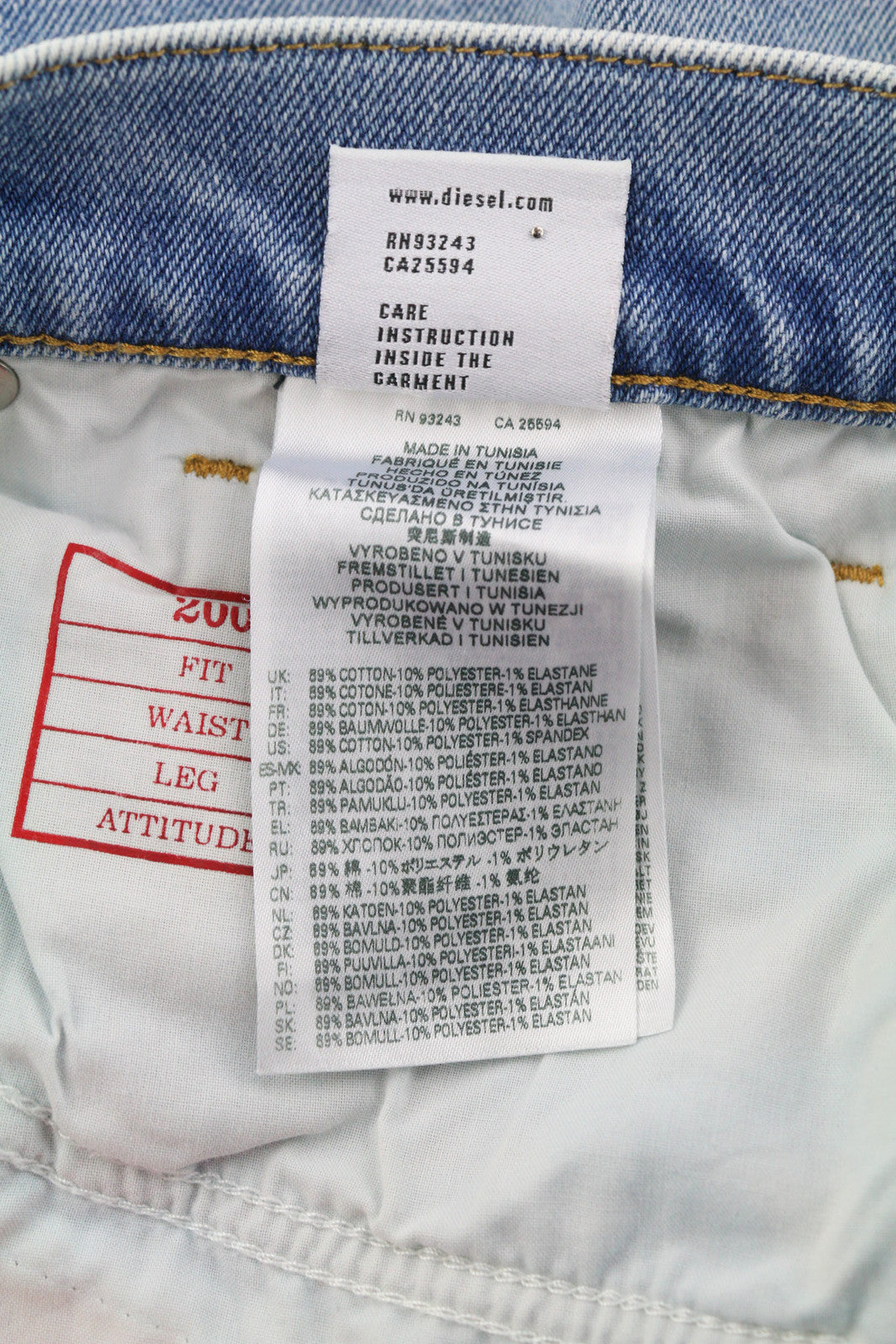 DIESEL 2005 D-Fining 9B92S Men Jeans W32/L32 Regular Mid Waist Tapered RRP160