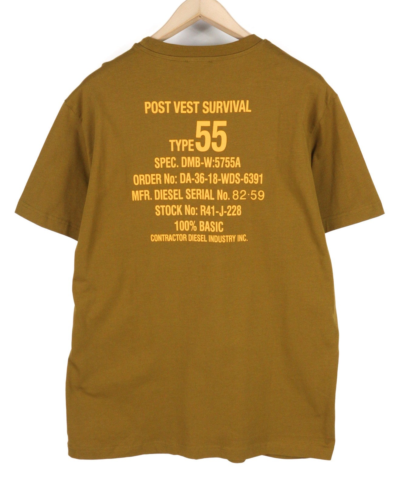 DIESEL T-Diegor-K51 Men T-Shirt 2XL Short Sleeve Crew Neck Tricot Logo Casual