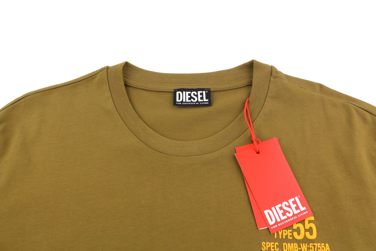DIESEL T-Diegor-K51 Men T-Shirt 2XL Short Sleeve Crew Neck Tricot Logo Casual