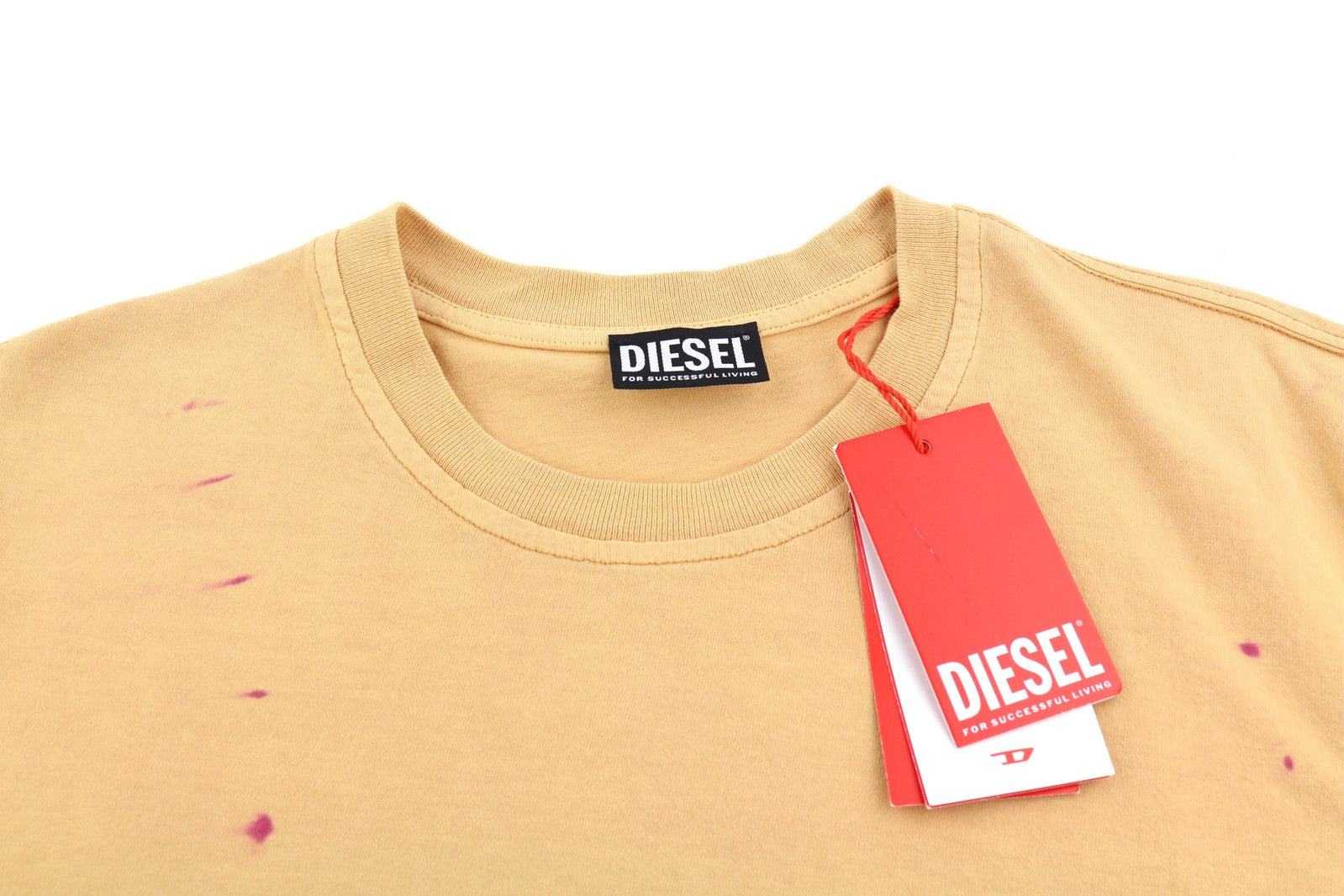 DIESEL T-Just-E25 Men T-Shirt L Short Sleeve Crew Neck Tricot Logo Light RRP€110