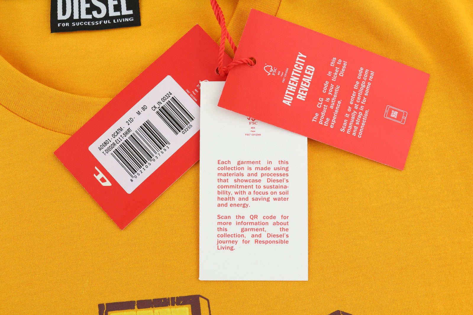 DIESEL T-Diegor-E11 Men T-Shirt M Short Sleeve Crew Neck Tricot Logo RRP€70