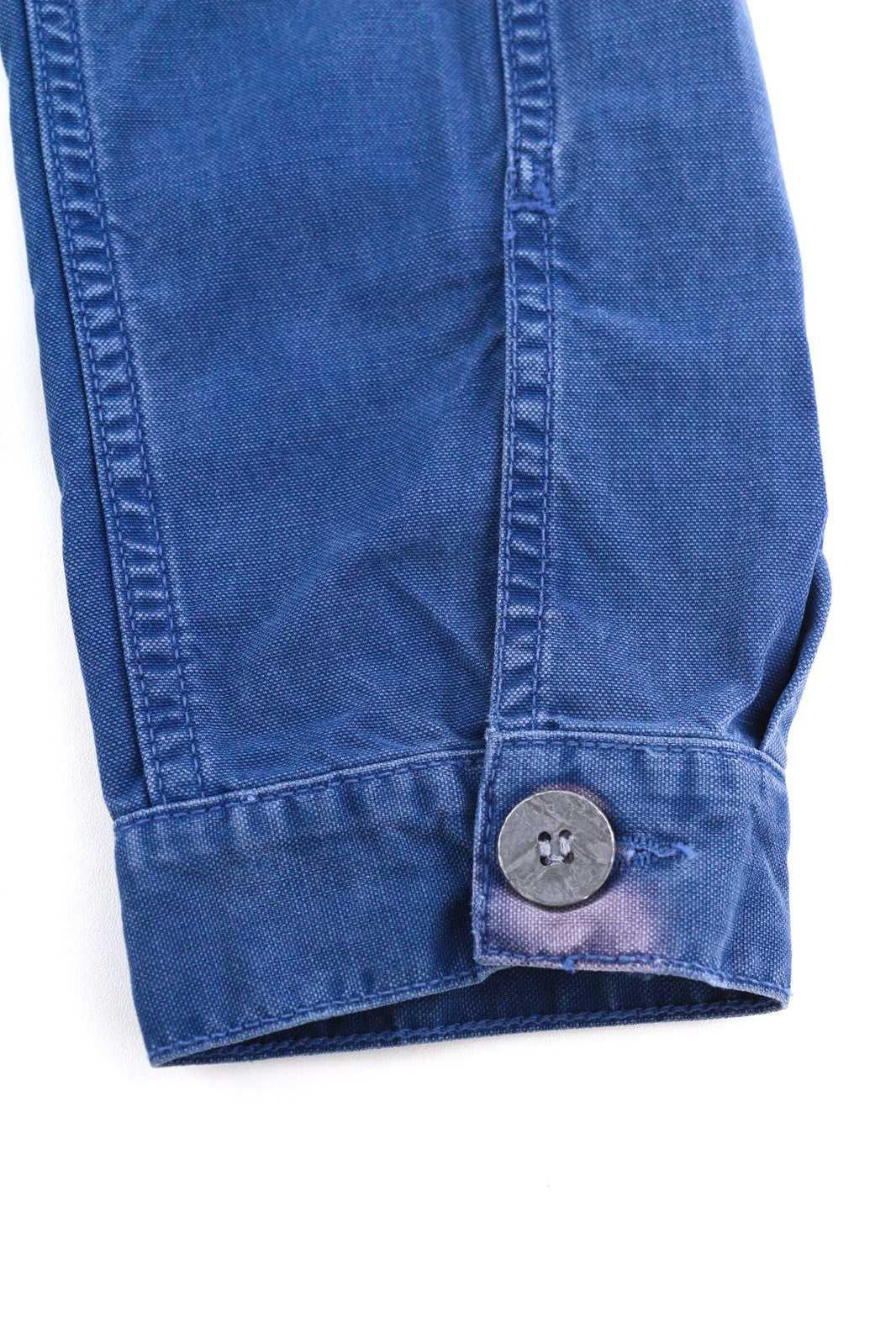 NUDIE Paul Mens Jacket S Worker Oden Blue Washed Buttoned Denim