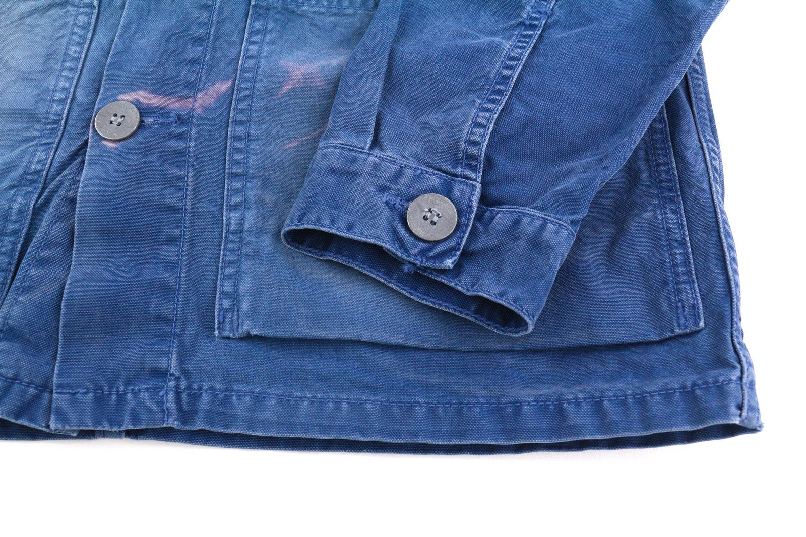 NUDIE Paul Mens Jacket S Worker Oden Blue Washed Buttoned Denim