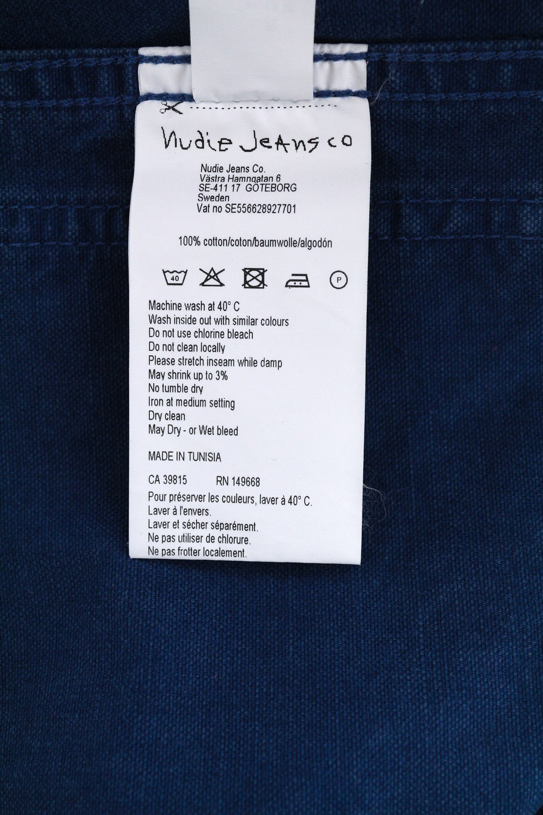 NUDIE Paul Mens Jacket S Worker Oden Blue Washed Buttoned Denim