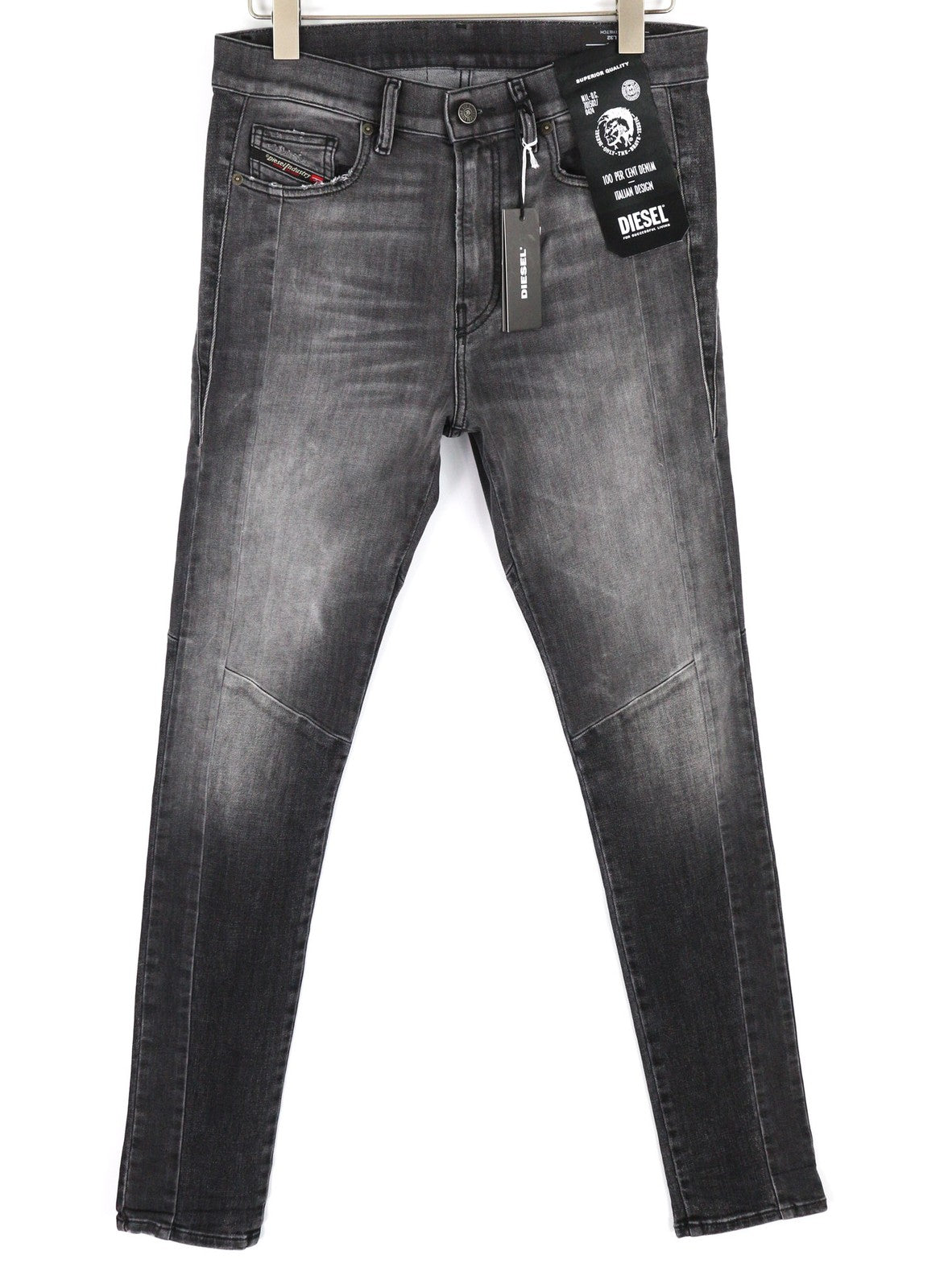 DIESEL D-Amny 009QE Mens Jeans W32/L32 Skinny  Stretchy Washed Black RRP€225
