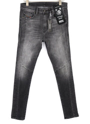 DIESEL D-Amny 009QE Mens Jeans W32/L32 Skinny  Stretchy Washed Black RRP€225