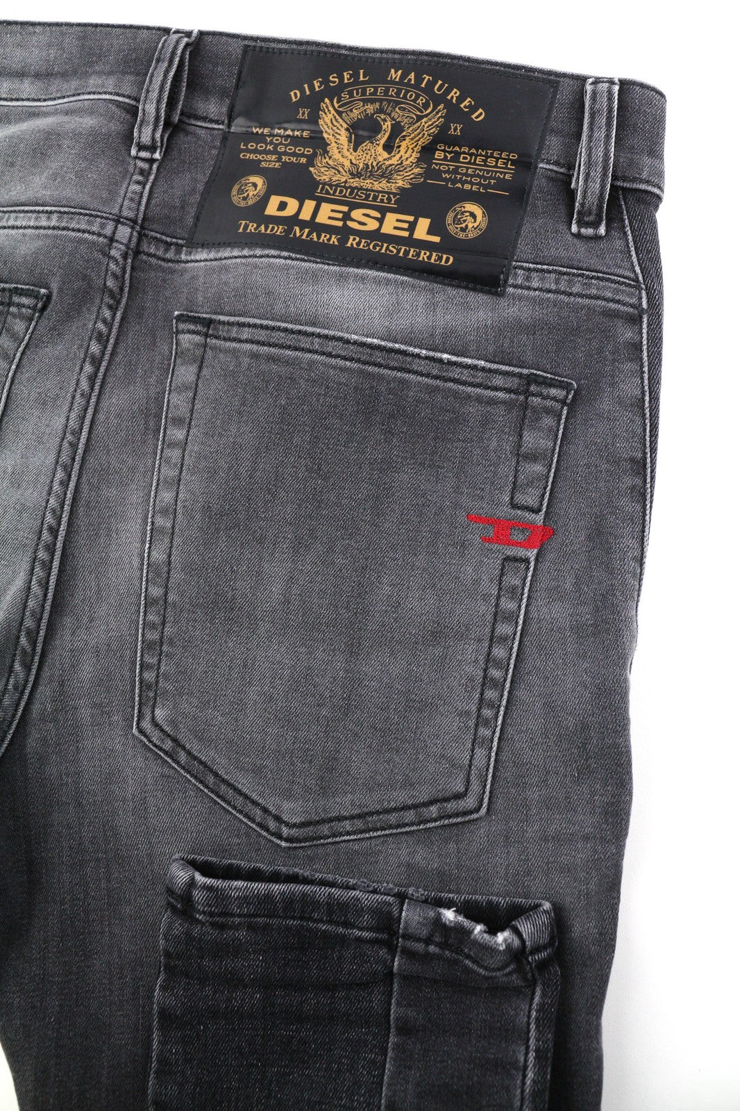 DIESEL D-Amny 009QE Mens Jeans W32/L32 Skinny  Stretchy Washed Black RRP€225