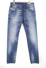 DIESEL  D-Bazer 084DD Men's Jeans W29/L34 Washed Blue Tapered Fit Cotton Stretch