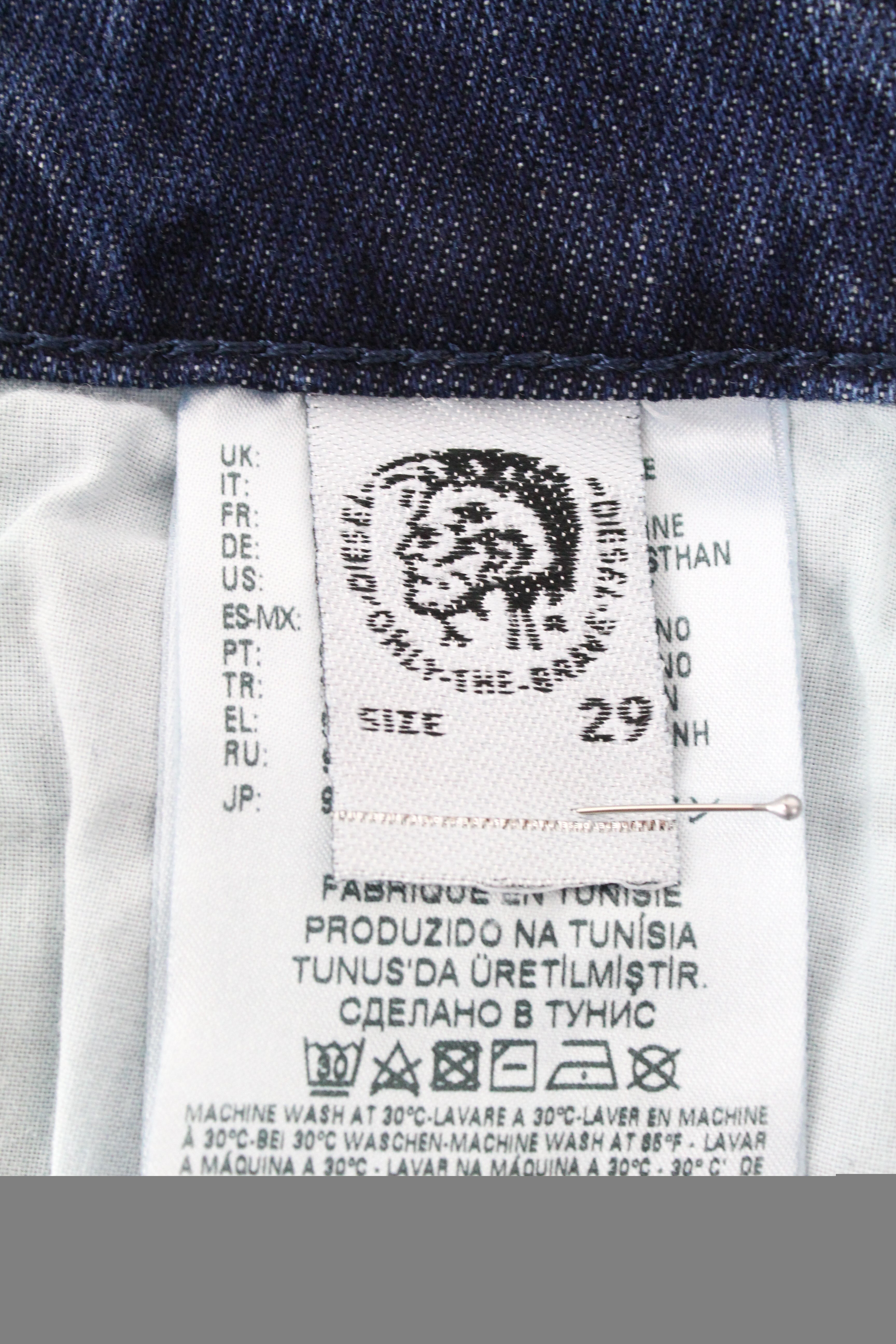 DIESEL  D-Bazer 084DD Men's Jeans W29/L34 Washed Blue Tapered Fit Cotton Stretch