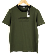 DIESEL T-Diegor-C3 Men T-Shirt L Short Sleeve Crew Neck Tricot Logo Dark Casual