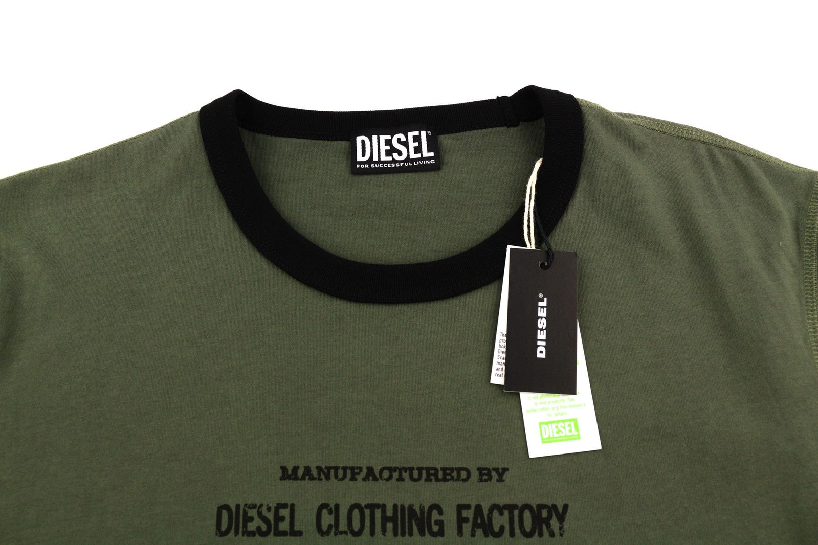 DIESEL T-Diegor-C3 Men T-Shirt L Short Sleeve Crew Neck Tricot Logo Dark Casual