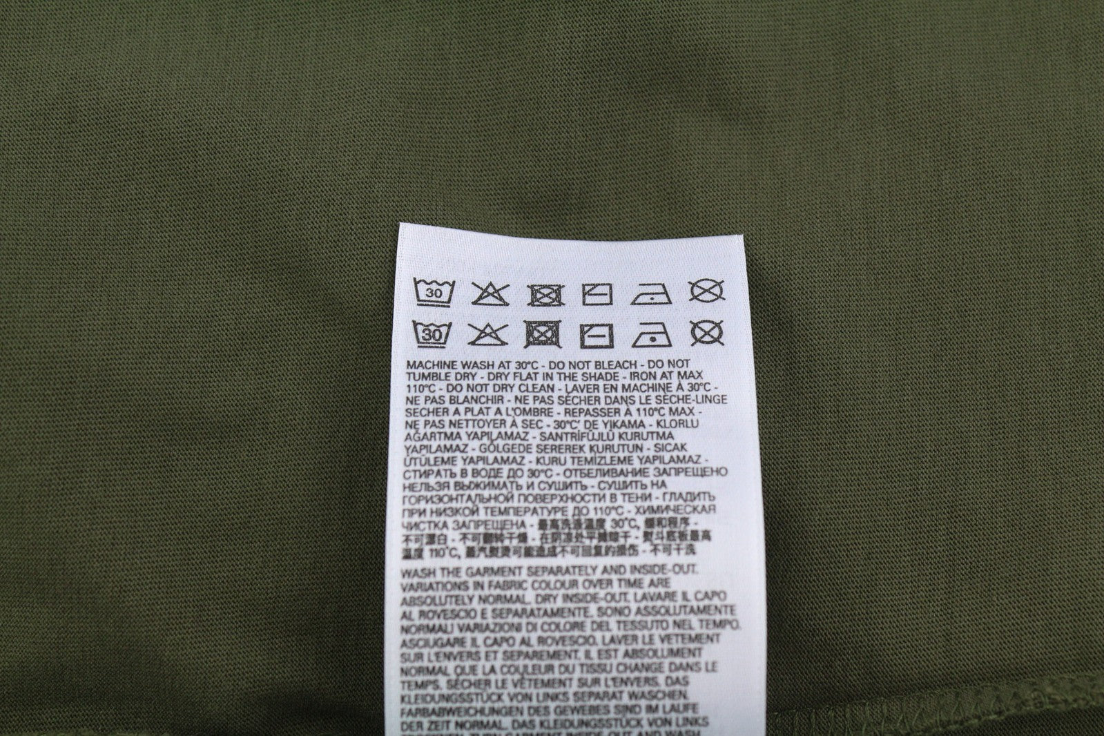 DIESEL T-Sily-K10 Women T-Shirt XS Short Sleeve Crew Neck Tricot Khaki Casual