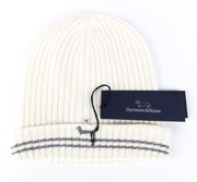 HARMONT & BLAINE Unisex Beanie OS Beige Wool Casual Logo Knit Hat