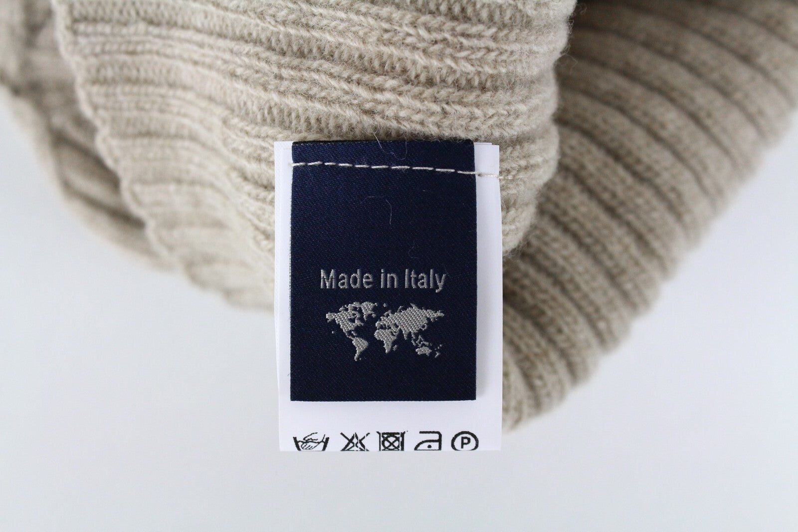 HARMONT & BLAINE Unisex Beanie OS Brown Wool Logo Knit Casual Hat